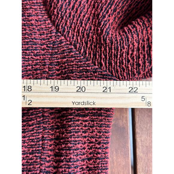 Chico’s Tweed Coatigan Medium Paprika Red Cotton Fringe Cardigan Sweater Blazer - Picture 7 of 11